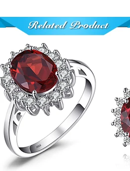 JewelryPalace Принцесса Диана Уильям Кейт Миддлтон 1.3ct натуральный гранат, нимб серьги-гвоздики Solid 925 пробы Серебряные ювелирные изделия
