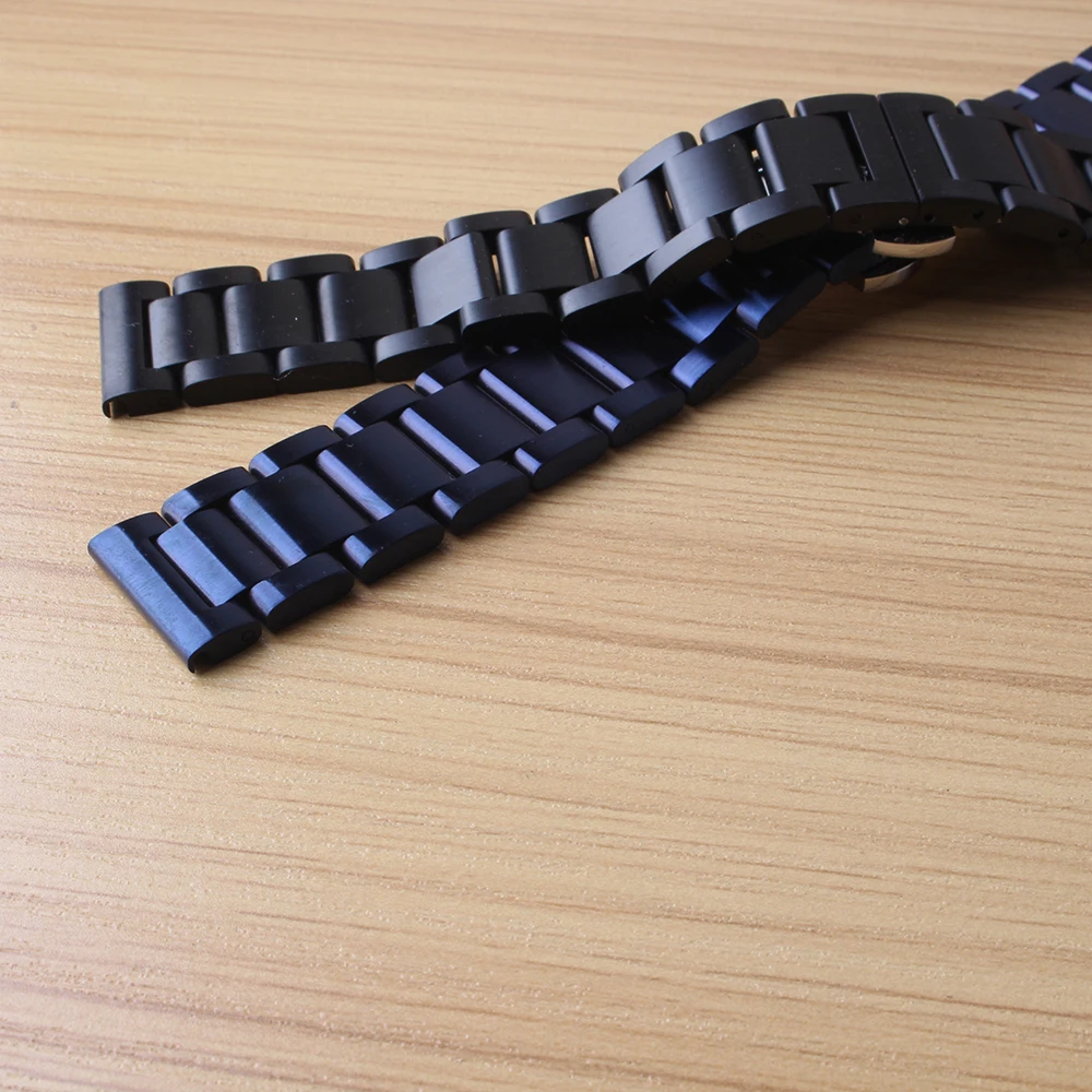 

New Black Blue Stainless Steel Watch Strap For Samsung Gear S3 Frontier Watchband Samsung Gear S2 S4 Replacement Bands Quick Pin