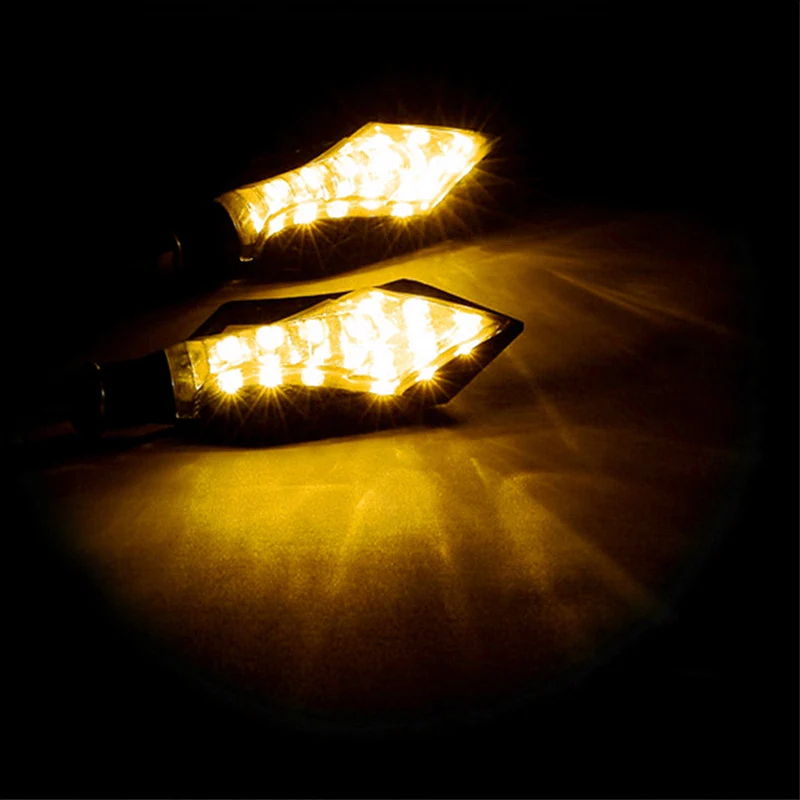 Racbox 4pcs Universal Motorcycle LED Blinker Red Turn Signal Stop Brake Lights 12V Chopper clignotant led moto piscas |