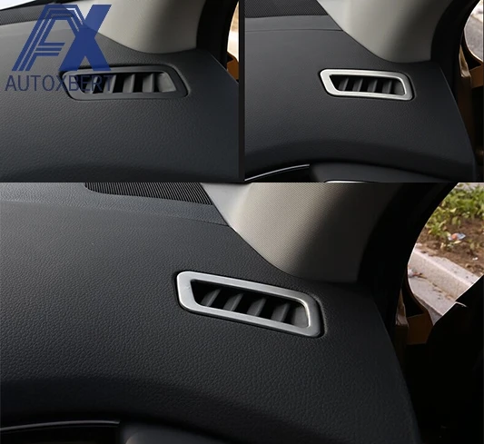 

Fit For Nissan Qashqai j11 Chrome Dashboard Air Vent Trim Cover 2014 2015 2016 2017 Bezel Interior Garnish Front Insert Frame