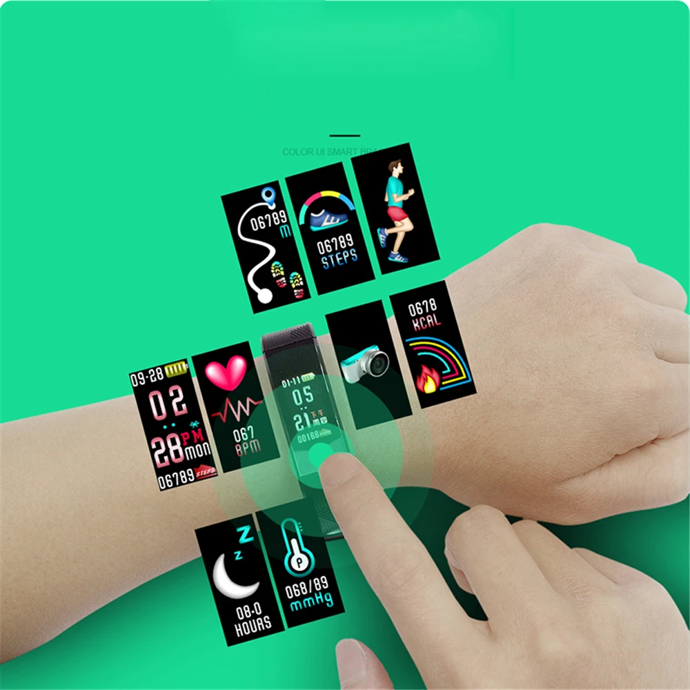 B30 умный Браслет 3D UI фитнес-трекер Спорт на открытом воздухе Smartband водостойкий