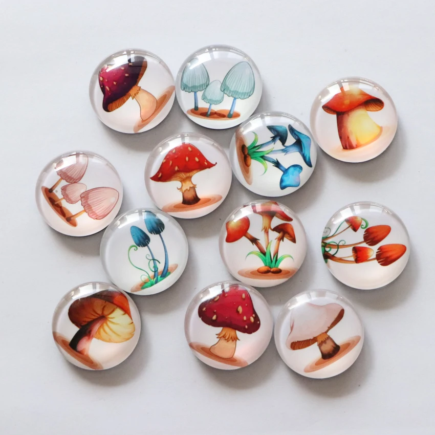 Бесплатная доставка (12 шт./лот) милые магниты на холодильник в виде грибов круглые