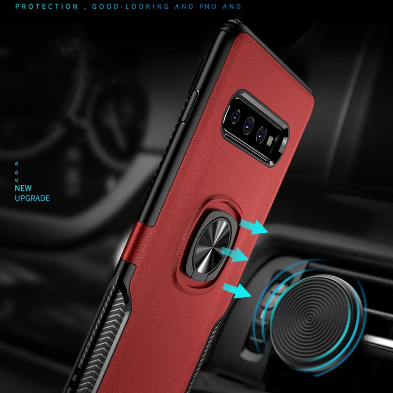Чехол для Samsung Galaxy S10 5G с металлическим кольцом силиконовая Автомобильная задняя