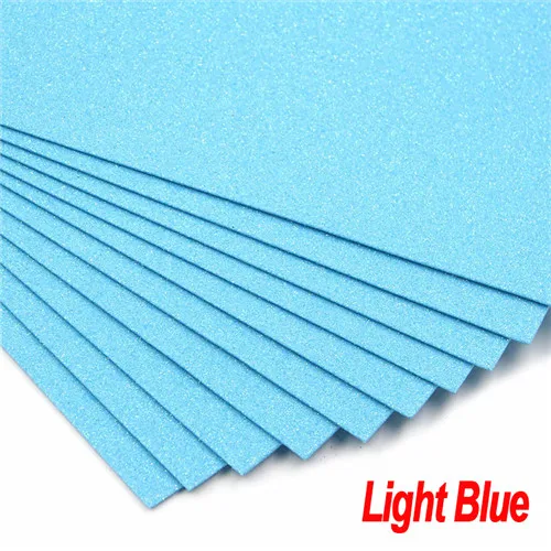 Light blue 10 шт./лот 20*30 см губчатая бумага блестящая вспышка ручной работы EVA пены бумажные листы детский сад DIY Ремесло бумажные листы без клея - Цвет: Light blue