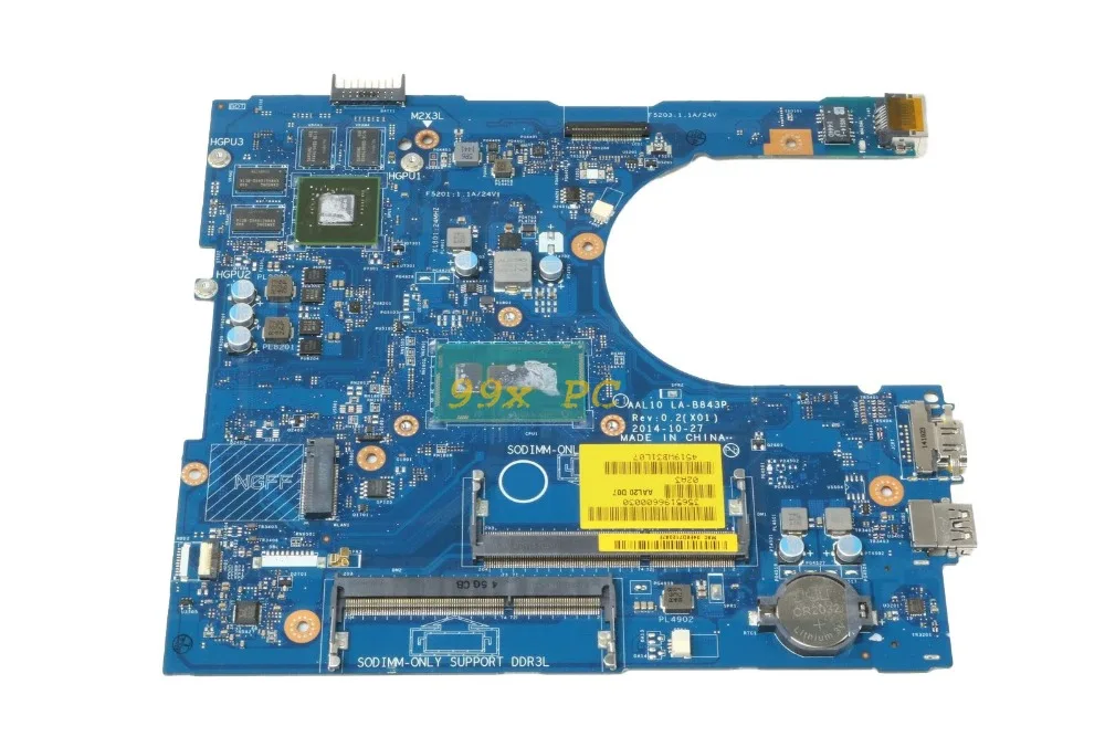 Материнская плата для ноутбука DELL Inspiron 5558 5758 W/I5 5250U Процессор/GT920M GPU 7WTY1 07WTY1 CN LA