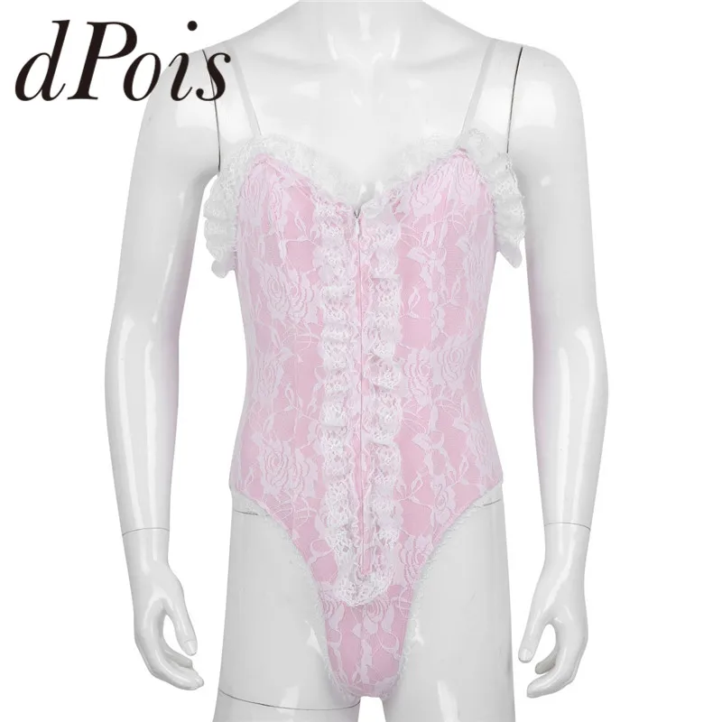 Мужские цельные регулируемые бретельки спагетти с высоким вырезом пижамы