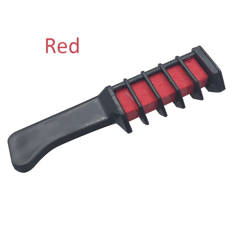 1 red comb Унисекс Красота Женщины Цвет Волос Стайлинг краска для волос Цвет Мел временный нетоксичный DIY крем для волос Праздничная Краска Ручка мелки для волос - Цвет: 1 red comb