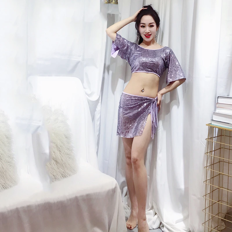 

Bellydance Costume Women 2019 Indian Jewelry Gypsy Skirt Suit Oriental Dance Costumes Belly Dance Clothes Practice Wear DQS2179