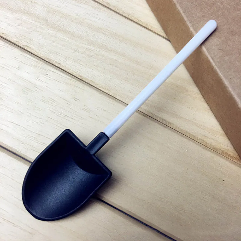 100 шт./лот 12 см Специальная Черная одноразовая пластиковая ложка для мороженого