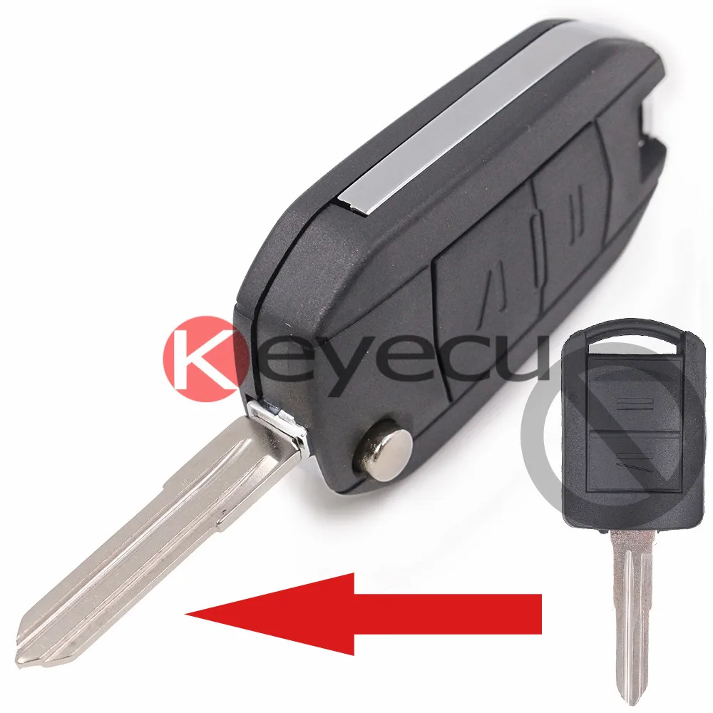 Брелок Keyecu 10 шт./лот Складной Корпус для ключей 2 кнопки Opel Corsa Agila Meriva Combo |