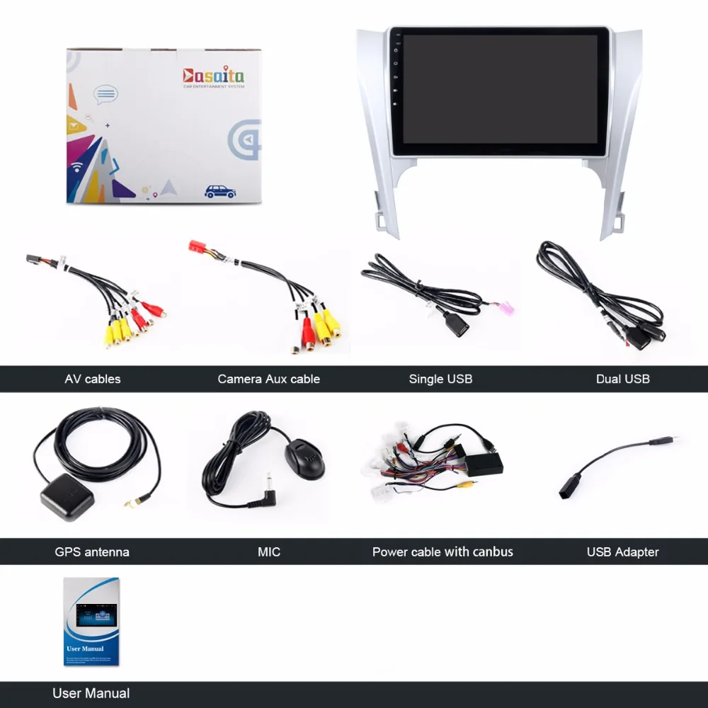 Dasaita 10 2 &quotAndroid 8 1 Автомобильный gps плеер Navi для Toyota Camry 2012 2013 2014 с 2G + 16G