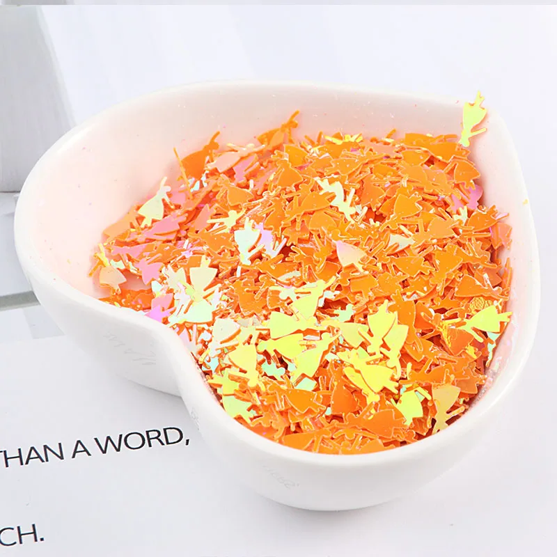 AB Orange 10 г/лот 4x10 мм танцевальные девушки формы блестки глина "сделай сам" свободные блестки разных цветов Lentejuelas наполнитель ремесло 1000 шт - Цвет: AB Orange