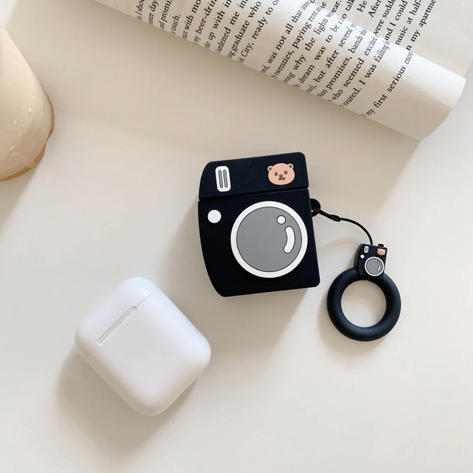 CA Чехол для наушников для AirPods, силиконовый чехол с милым рисунком, различные бисквиты, силиконовые рукава для наушников, гарнитура, сумка, аксессуары - Цвет: CA