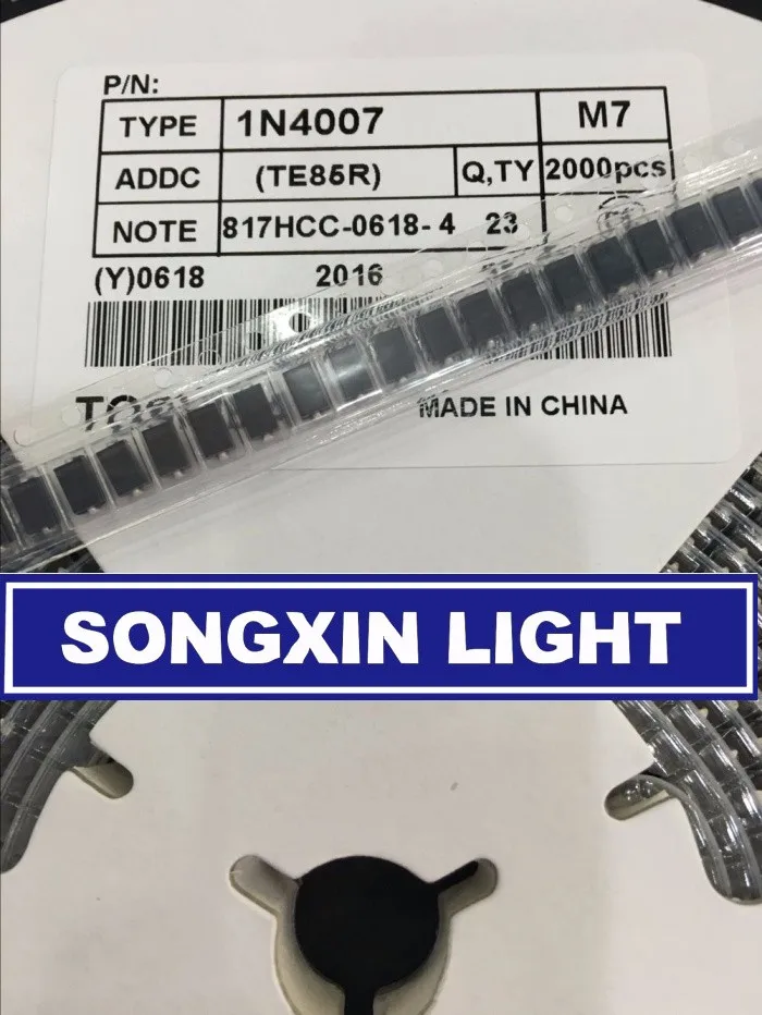 20 штук/100 шт./200 шт./500 шт./1000 шт./лот SMD 1N4007 4007 выпрямительный диод поверхностного