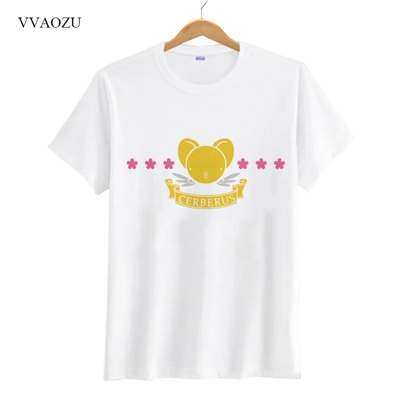 Новые летние Harajuku стильная футболка с изображением персонажей видеоигр Card Captor