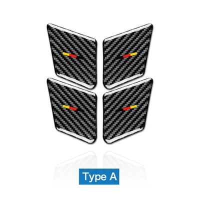 Carbon with Strips Airspeed для Mercedes C Class W204 E Class W212 аксессуары для салона автомобиля из углеродного волокна, дверные ручки, накладка на дверную чашу, наклейки - Название цвета: Carbon with Strips
