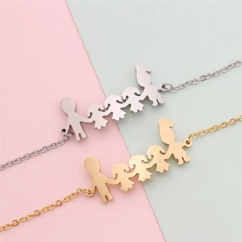 Модный красивый браслет для двоих детей в доме семья из пяти рук память