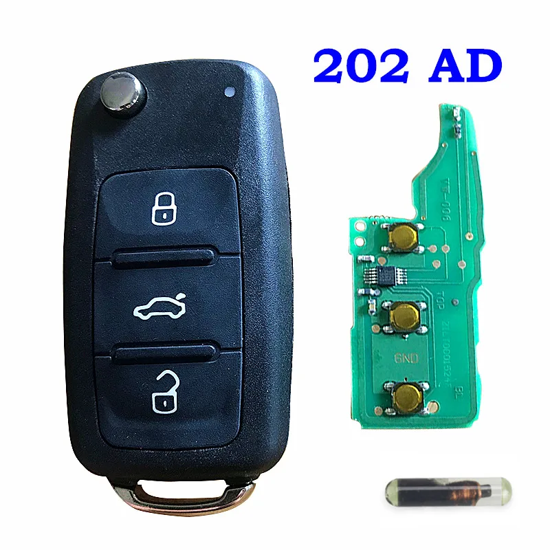 5K0 837 202 AD откидной автомобильный ключ с 3 кнопками для VOLKSWAGEN 5K0837202AD Beetle Caddy Eos Golf Polo