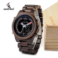 bobo bird new wooden mens watches multifunctional wristwatch with night light and week display in wooden gift box