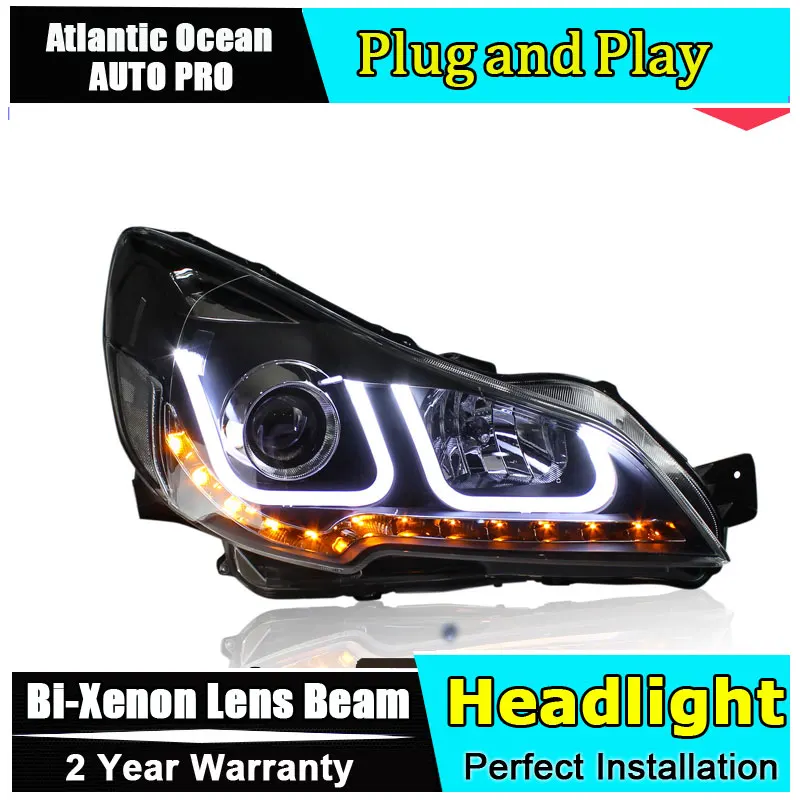Автомобильная лампа для стайлинга Subaru Outback фары U angel eyes 2010-2013 outback Bi-xenon комплект с