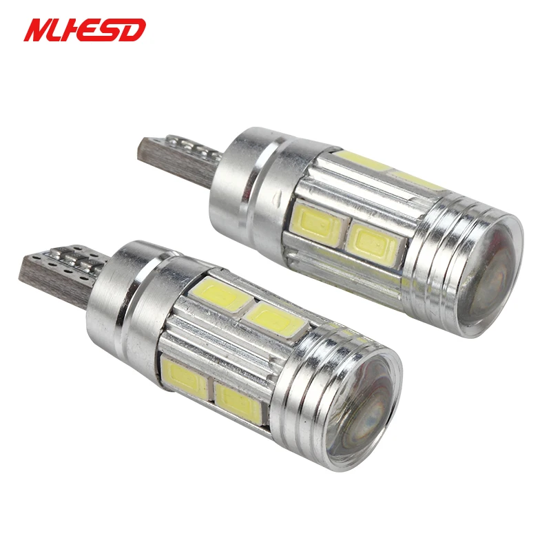 2 шт. T10 W5W 5730 светодиодный лампы 10SMD CANBUS OBC Error Free светильник 501 приборной панели