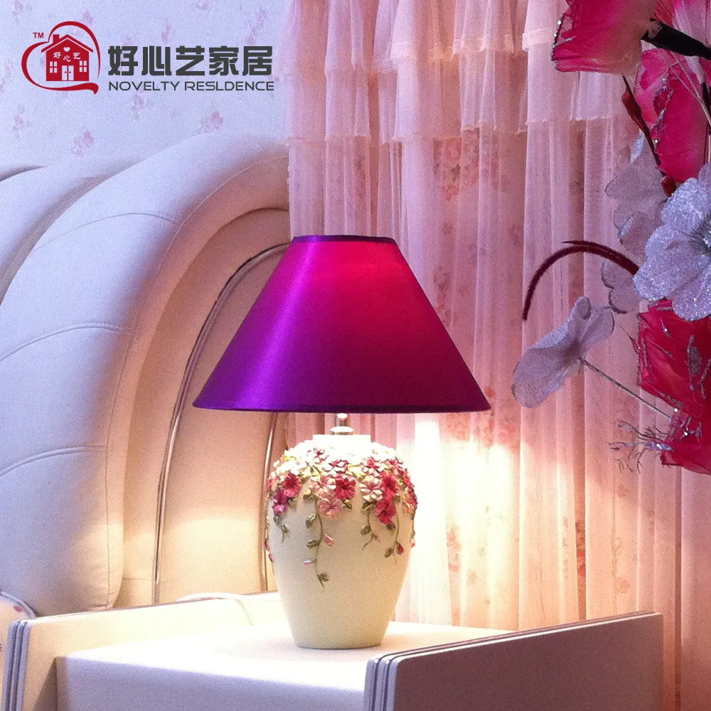 Современный Резной Цветок анютины глазки настольная лампа для спальни модный