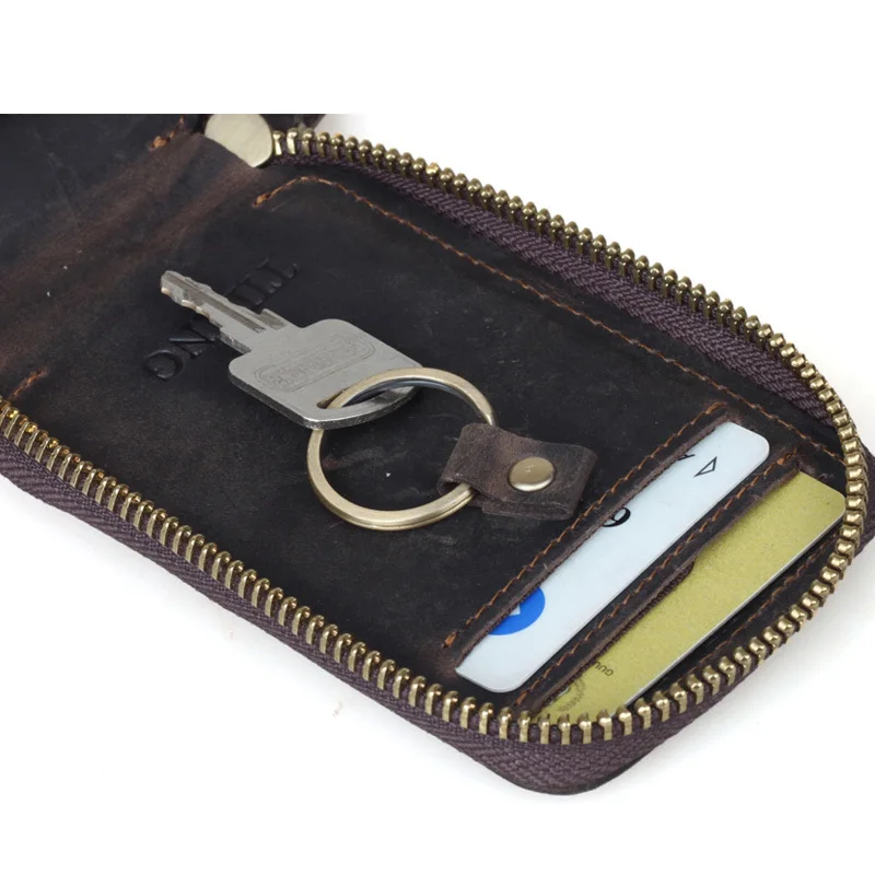 Tiding высококачественный бумажник для ключей из натуральной бычьей кожи мужчин и