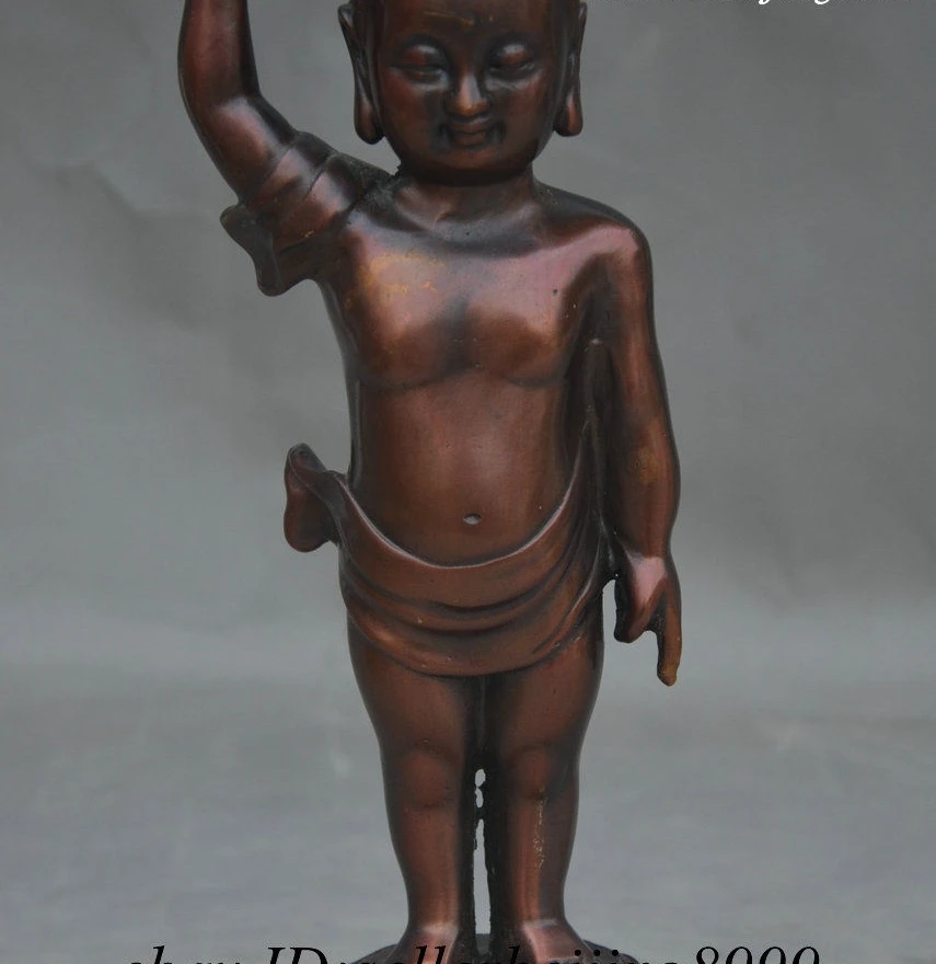 10&quot Tibet Buddhism Bronze by heaven Sakyamuni Shakyamuni Prince Buddha Statue | Дом и сад