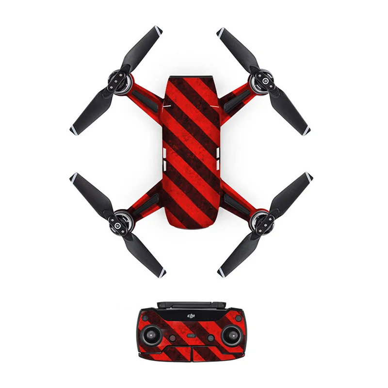 ПВХ наклейка из углеродного волокна для DJI Spark наклейки защитная кожа Наклейка s для дрона корпус пульта дистанционного управления и 3 батареи