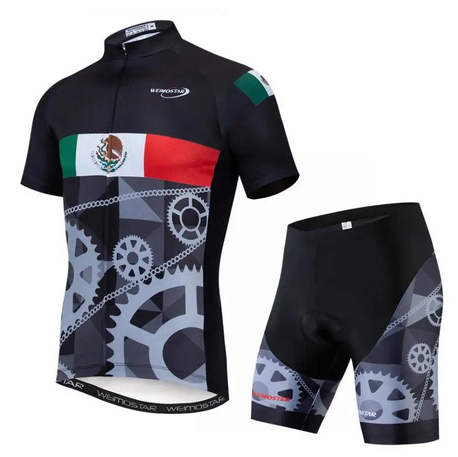 Mexico Велоспорт Джерси Набор Pro команда Бразилия короткий рукав MTB велосипед комплект одежды Майо Ropa Ciclismo Костюм велосипедные мотоциклетные майки - Цвет: Mexico