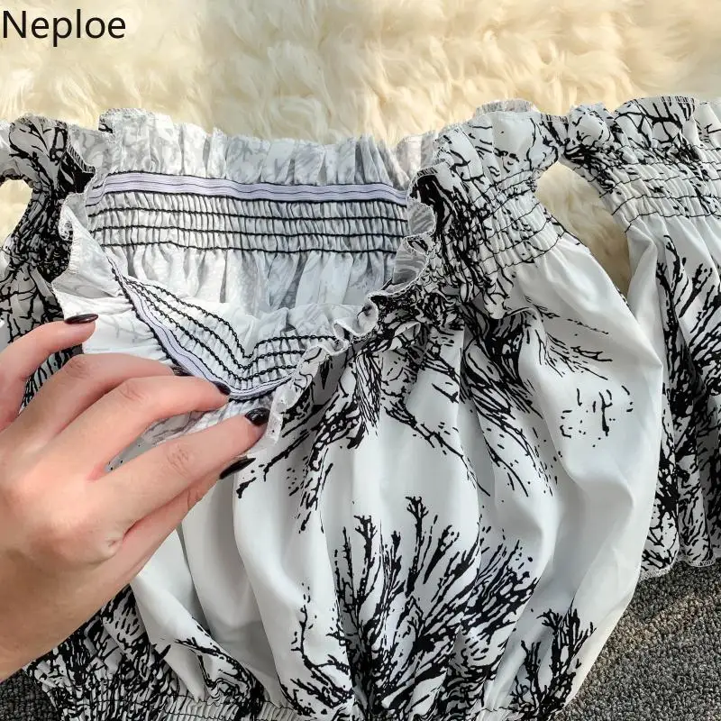Neploe летние женские комплекты из двух предметов 2019 с цветочным принтом наряды