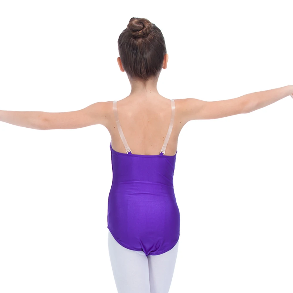 Детское балетное танцевальное белье трико из нейлона/лайкры с обнаженной