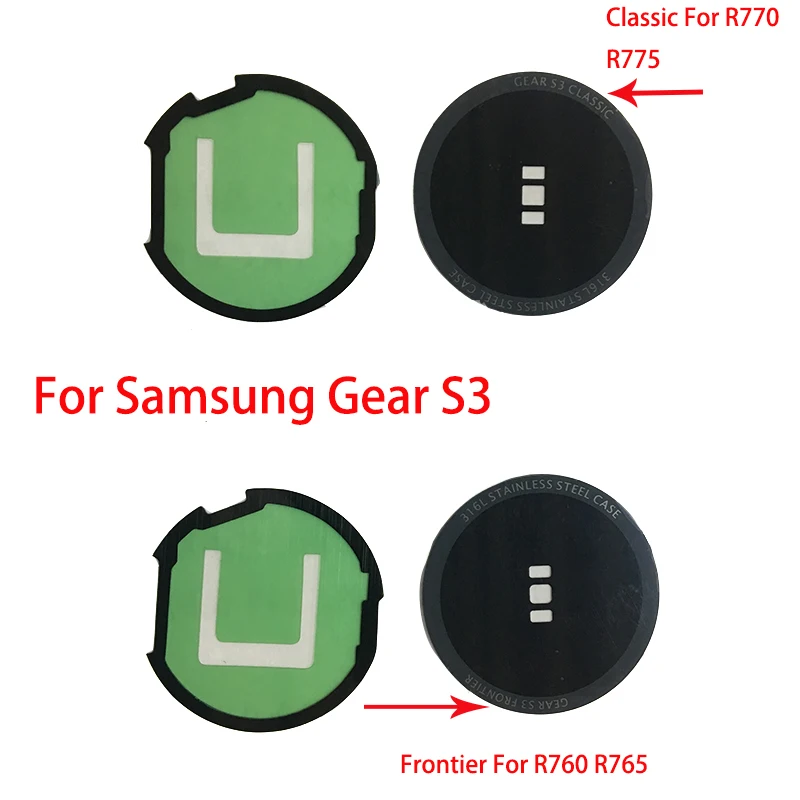 For Samsung Gear S3 Classic R770 R775 / Frontier R760 R765 Watch Glass Battery Cover Lens Rear Housing Back Case Lens+Adhesive