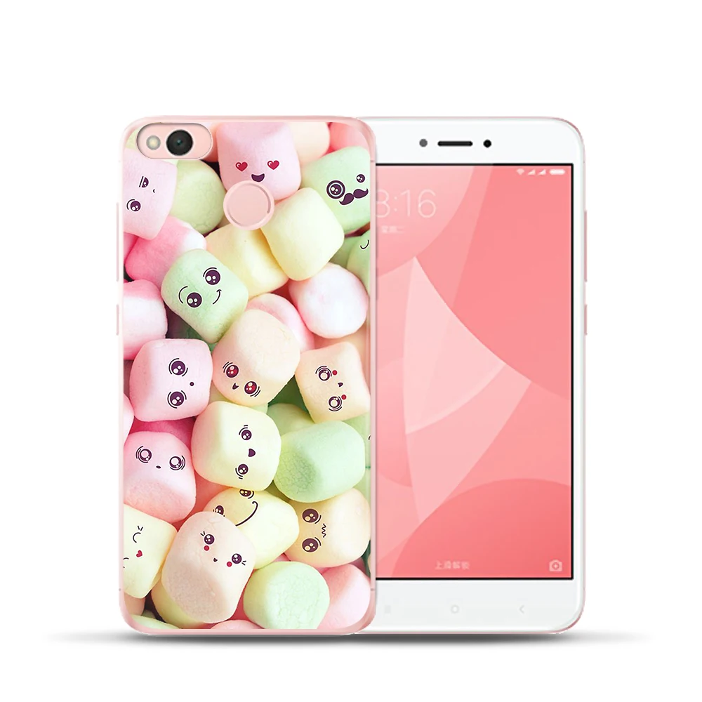 Яркий чехол для телефона Xiaomi Redmi 6 6A 4 4A 4X 5A Note4 Mi6 A1 MI8 5X9 мягкий силиконовый из ТПУ Etui