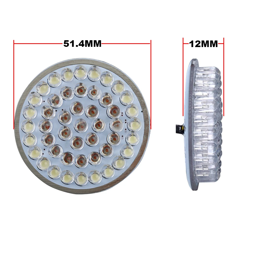 2 шт. 50 мм красный/янтарный светодиодный указатель поворота Runing Light insert 1157 LED набор