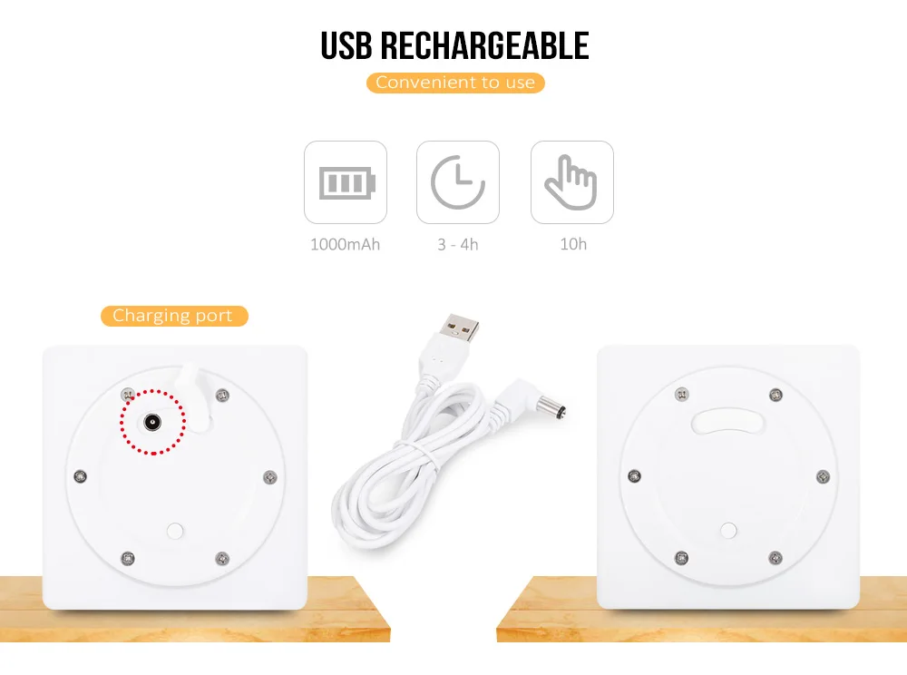 USB Перезаряжаемый Ночной светильник, водонепроницаемая управляемая лампа, 16 цветов, светодиодный светильник в форме куба для детей, для детской спальни