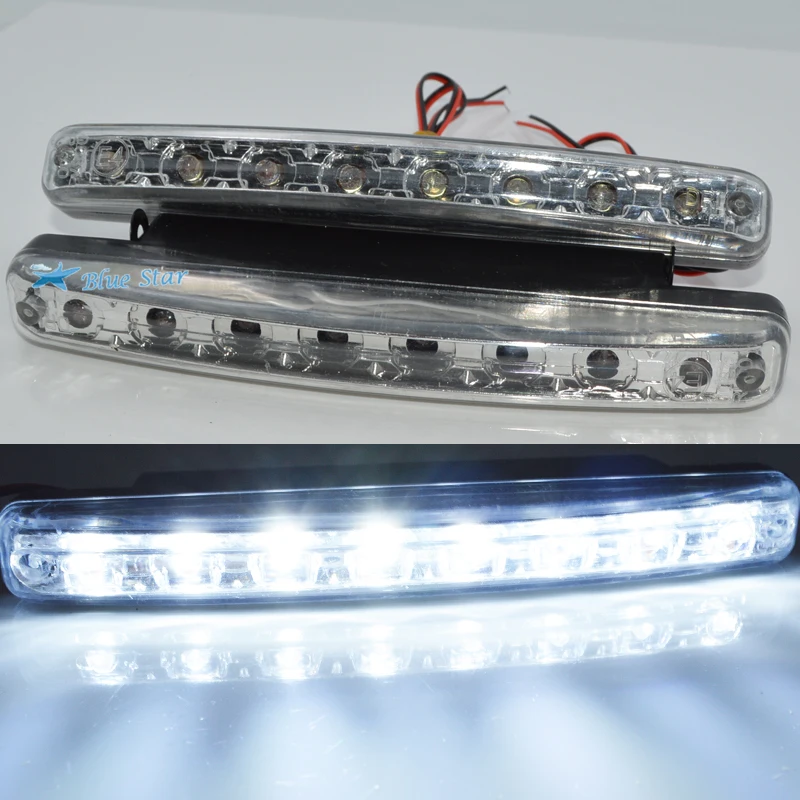 2 шт./лот супер белые Автомобильные фары Дневные ходовые огни светодиодные
