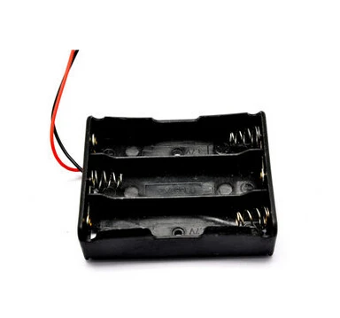 Чехол для аккумулятора 18650 пластиковый держатель с проводами 3 аккумуляторов