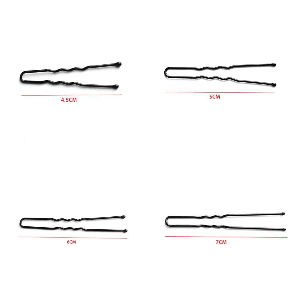 50 Pcs Black Plated Metal Thin U Shape Hairpins Girls Hair Clips Barrettes Beauty Hairdressing Styling Tools Accessories | Красота и