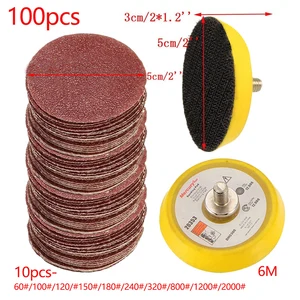 Шлифовальные диски, 60-100 грит, 2 дюйма, 50 мм, 2000 шт