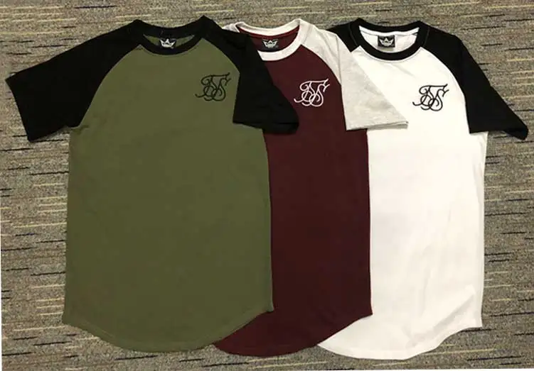 Мужская мода лето Sik Silk Kanye West Sik Silk Мужская Повседневная Хип-Хоп футболка с неровным закругленным подолом с коротким рукавом
