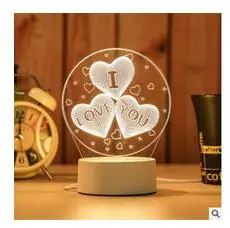 heart 3D светодиодный Настольный светильник Медуза Сова ночной Светильник ABS+ Смола мульти-дизайн лампа для детей спальня подарок Любовь Медведь светильник - Цвет абажура: heart
