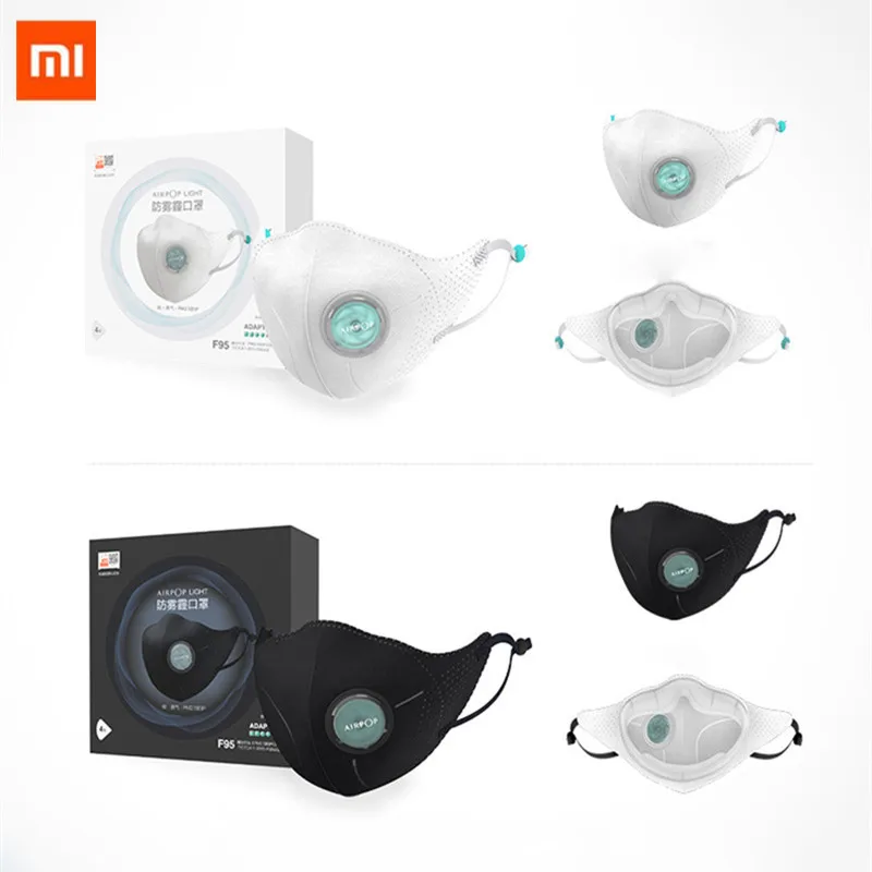 4 шт Xiaomi AirPOP фильтр Маска 98.2% PM 2,5 с вентиляционным клапаном долговечная анти-Дымчатая комфортная маска для лица для мужчин и женщин