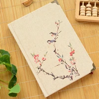 chinese style vintage hardcover linen cover notebook diary notebook travel journal book lined a5