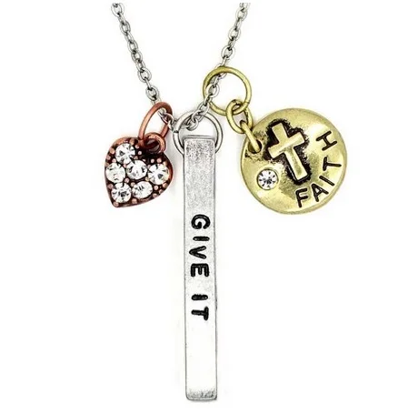 Простая истина подарите это Бог и пусть будет подвеска ожерелье три тона