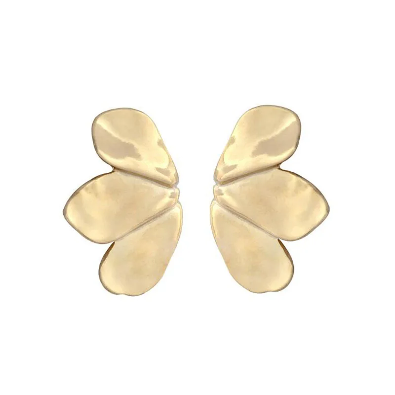 HUIDANG минималистичные серьги гвоздики из золотого сплава с бабочками среднего