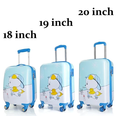 1PCS 1" 19" 2" дюймов, чемодан, розовая панда, чемодан на колёсиках, вращающиеся колеса, детский Дорожный чемодан на колесиках, милая детская сумочка, подарок для девочек - Цвет: 1PCS