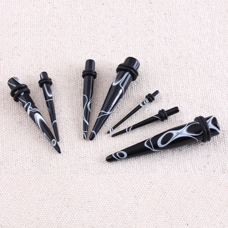 2 шт. акриловая пробка тоннель печати Tapers носилки шип Козелок уха расширитель