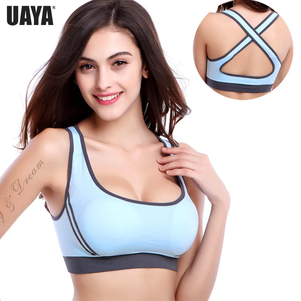UAYA крест Йога спортивный бюстгальтер женский 10 цветов Professional фитнес топы