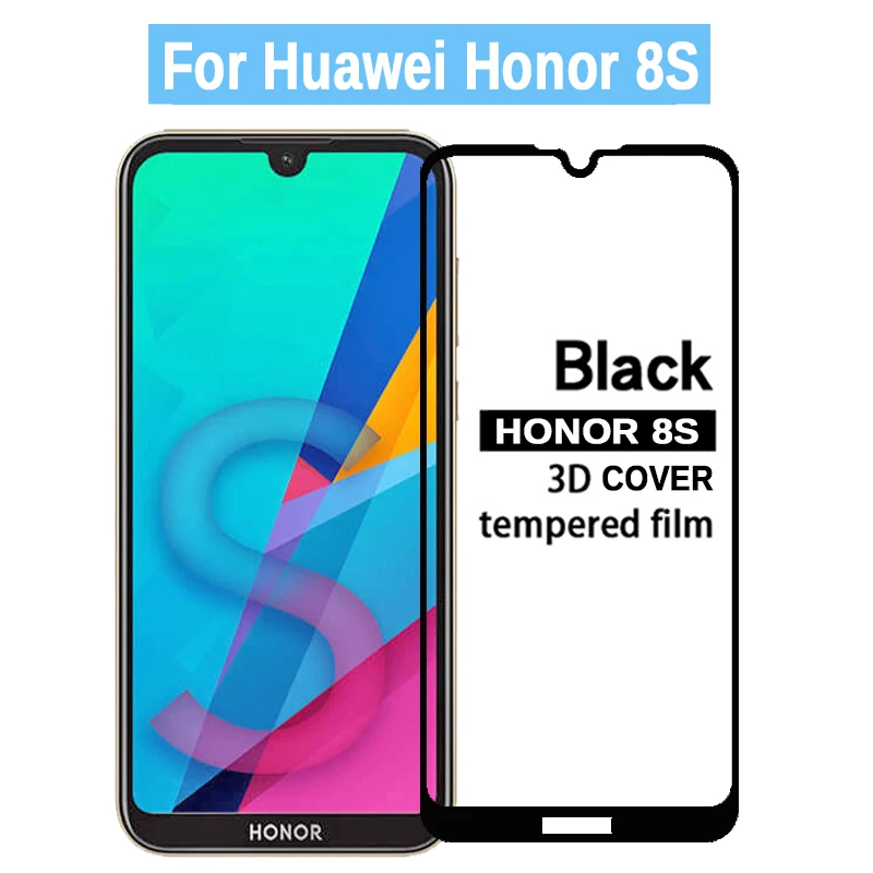 3D полное клеевое закаленное стекло для Honor 8 S Huawei Защита экрана защитное на Honor8